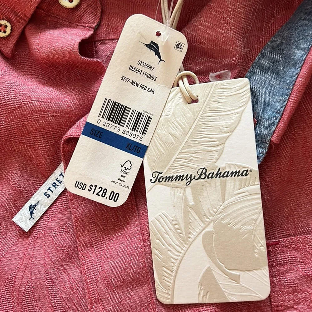 New! Tommy Bahama Button-Down Shirt - Picture 7 of 11